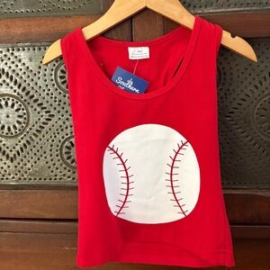 Girls Baseball Top 9-12 Months 12-18 Months New With Tags Sleeveless Back Bow
